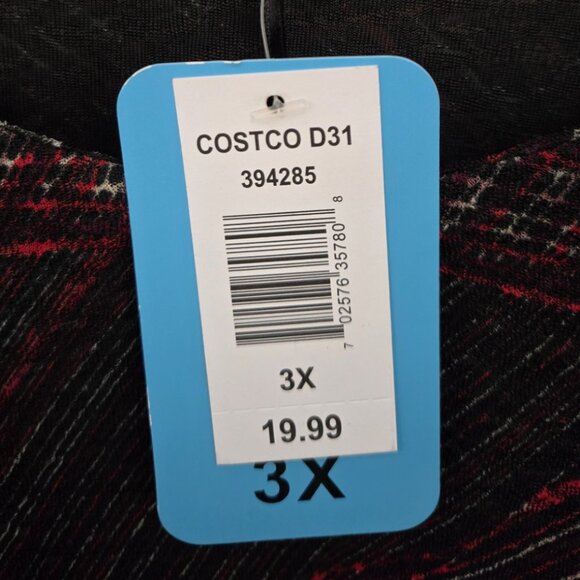 NWT Mario Serrani 3/4 Sleeve 3X Blouse (25.25" PTP) - Picture 3 of 5